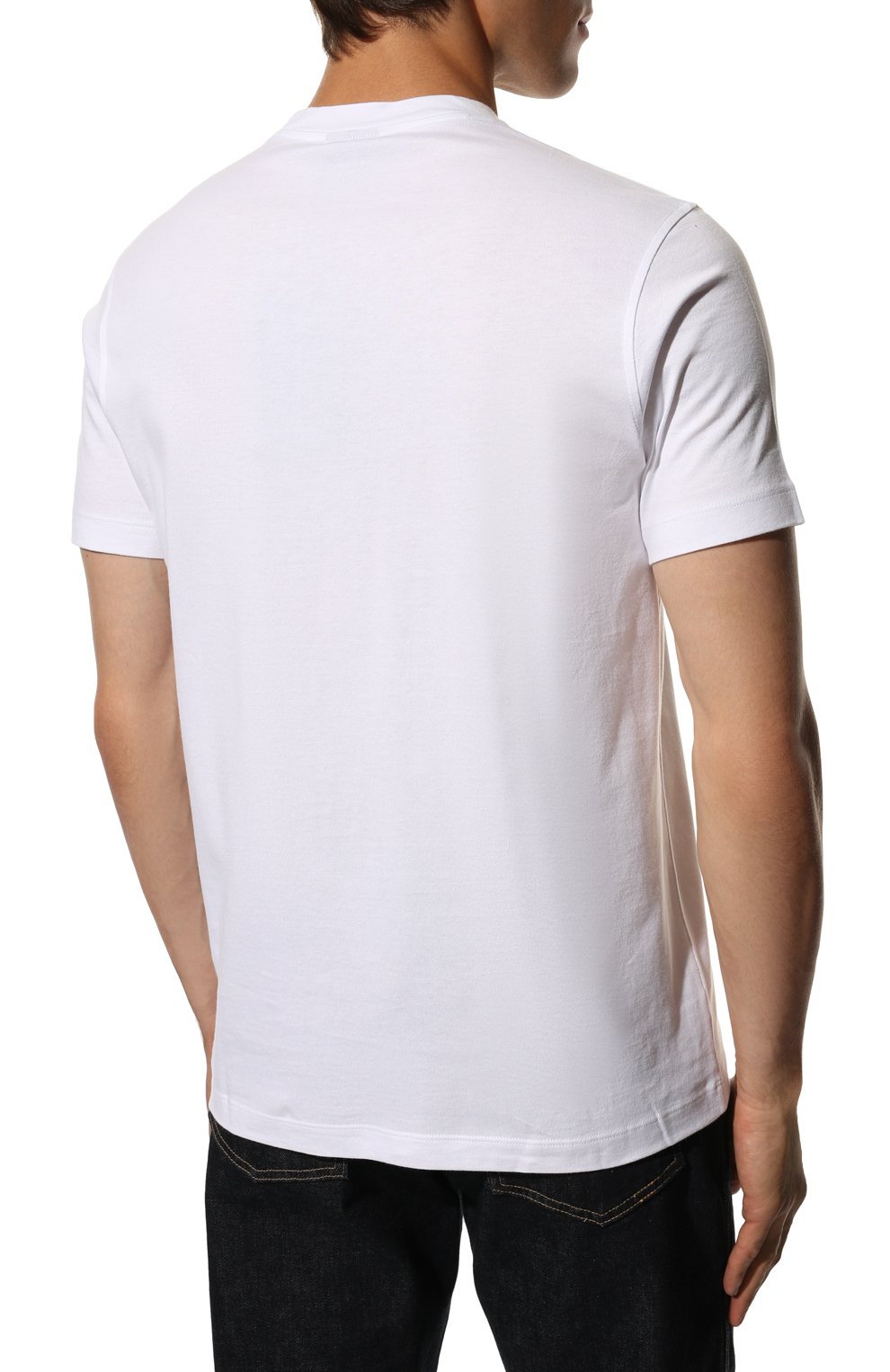 Мужская хлопковая футболка PAUL&SHARK белого цвета, арт. 12311655/C00 | Фото 4 (Рукава: Короткие; Длина (для топов): Стандартные; Принт: С принтом; Материал внешний: Хлопок; Стили: Кэжуэл)