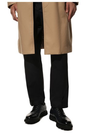 Мужские кожаные дерби DOUCAL'S темно-синего цвета, арт. DU2514G0TEUT019NB00 | Фото 3 (Материал внешний: Кожа; Стили: Классический; Материал внутренний: Текстиль)