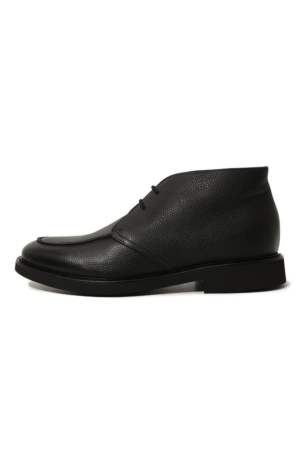 Мужские кожаные ботинки DOUCAL'S черного цвета, арт. DU3087GEN0UM019NN00 | Фото 4 (Материал внешний: Кожа; Материал утеплителя: Натуральный мех; Мужское Кросс-КТ: Ботинки-обувь, Дезерты-обувь, зимние ботинки)