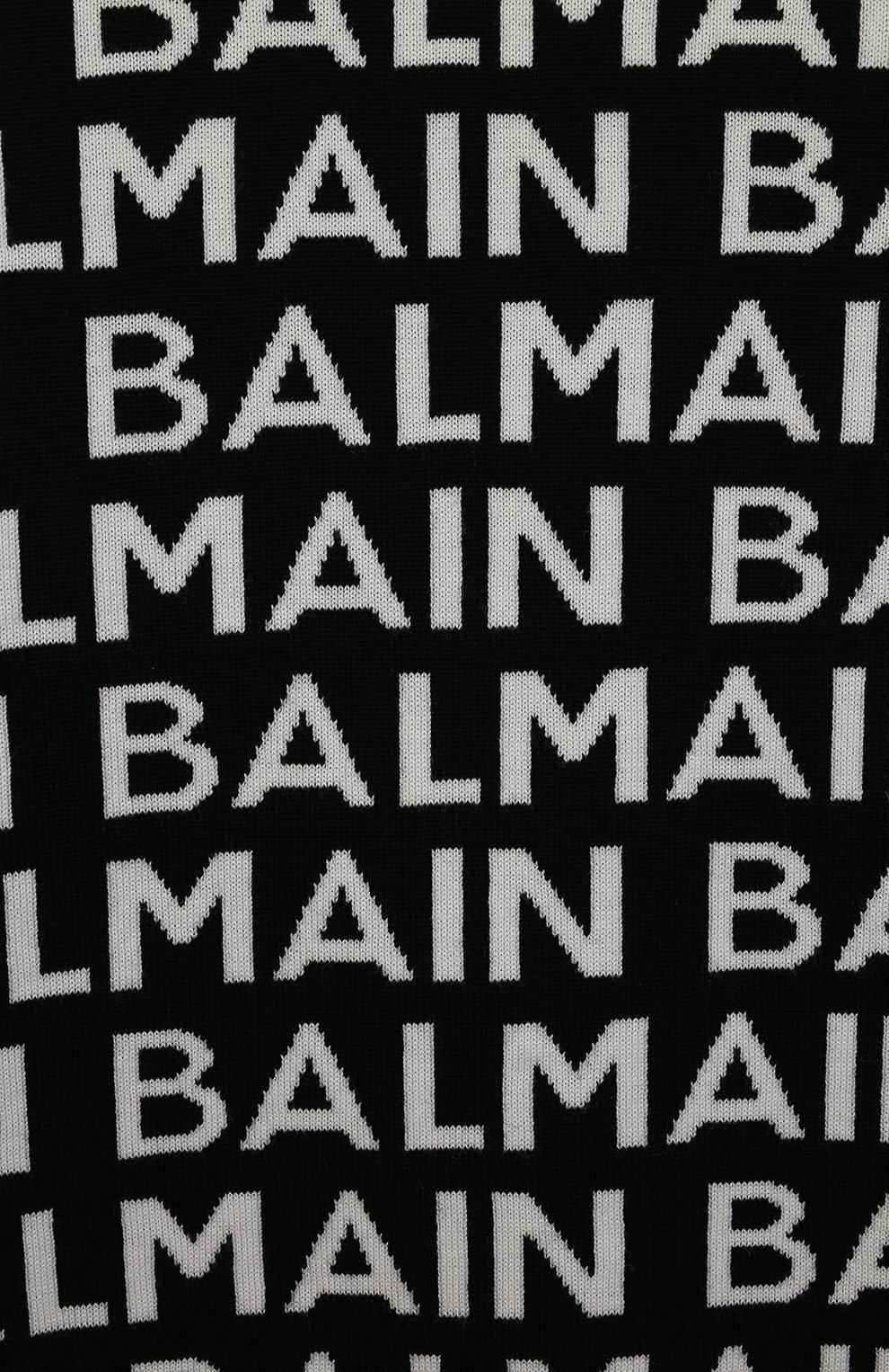 Детский шерстяной пуловер BALMAIN черного цвета, арт. 6R9O10 | Фото 3 (Материал внешний: Шерсть; Рукава: Длинные; Мальчики Кросс-КТ: Пуловер-одежда)