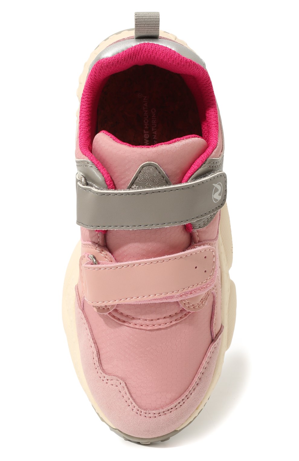 Детские кроссовки FLOWER MOUNTAIN светло-розового цвета, арт. 0012015495.11 | Фото 4 (Материал внешний: Экокожа, Текстиль; Материал внутренний: Текстиль)