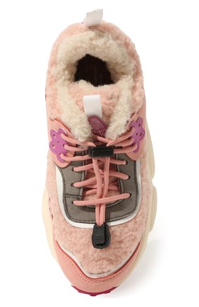 Детские кроссовки FLOWER MOUNTAIN розового цвета, арт. 0012016211.02 | Фото 4 (Материал внешний: Экокожа, Текстиль; Материал внутренний: Текстиль)