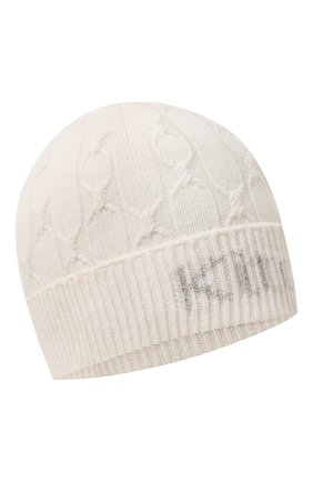 Мужская кашемировая шапка KITON белого цвета, арт. UCAPP04X0256B | Фото 1 (Материал: Шерсть, Кашемир, Текстиль; Кросс-КТ: Трикотаж)