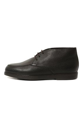 Мужские кожаные ботинки DOUCAL'S темно-коричневого цвета, арт. DU2713ED0-UM019TM00 | Фото 4 (Материал внешний: Кожа; Материал утеплителя: Натуральный мех; Мужское Кросс-КТ: Ботинки-обувь; Стили: Кэжуэл)