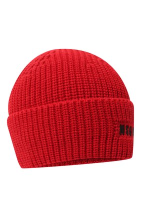 Детского шапка MSGM KIDS красного цвета, арт. MS029207 | Фото 1 (Материал: Шерсть, Синтетический материал, Текстиль)