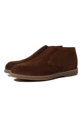 Мужские замшевые ботинки DOUCAL'S коричневого цвета, арт. DU2654ED0-UF009MM01 | Фото 1 (Материал внешний: Кожа, Замша; Материал внутренний: Натуральная кожа; Материал утеплителя: Без утеплителя)