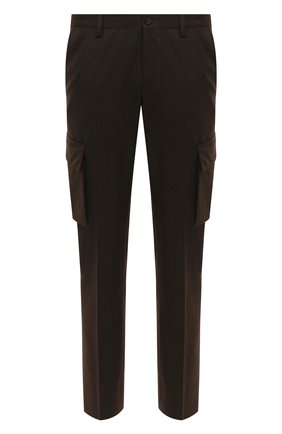 Мужские шерстяные брюки-карго CORNELIANI коричневого цвета, арт. 904L02-2818111/00 | Фото 1 (Силуэт М (брюки): Карго; Материал внешний: Шерсть; Длина (брюки, джинсы): Стандартные; Случай: Повседневный; Стили: Кэжуэл)