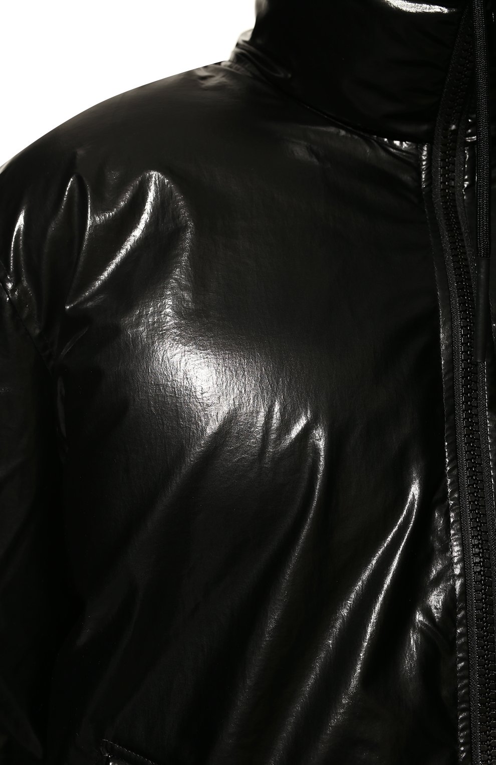 Мужская утепленная куртка DIESEL черного цвета, арт. A06292/0JKKL | Фото 5 (Кросс-КТ: Куртка; Рукава: Длинные; Материал внешний: Синтетический материал; Стили: Гранж; Мужское Кросс-КТ: утепленные куртки; Материал подклада: Синтетический материал; Длина (верхняя одежда): Короткие)