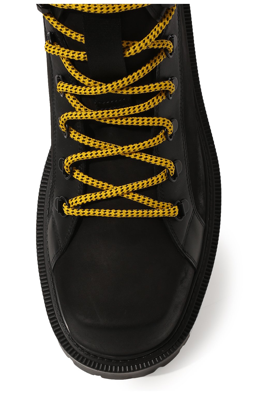 Мужские кожаные ботинки VIC MATIE черного цвета, арт. 1B6112U_B32BBKT565 | Фото 6 (Материал внешний: Кожа; Мужское Кросс-КТ: Хайкеры-обувь, Ботинки-обувь; Материал внутренний: Натуральная кожа, Текстиль; Материал утеплителя: Без утеплителя)