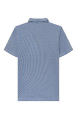 Детская хлопковая рубашка ALETTA голубого цвета, арт. AM220777C-33/4A-8A | Фото 2 (Рукава: Короткие; Материал внешний: Хлопок; Стили: Классический)