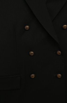 Детский жакет ALETTA черного цвета, арт. A220716-10N/9A-16A | Фото 3 (Девочки Кросс-КТ: Жакет-одежда; Рукава: Длинные; Материал внешний: Синтетический материал, Вискоза; Материал подклада: Вискоза)