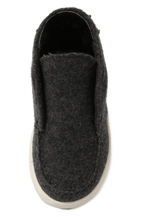 Детские шерстяные ботинки MONTELPARE TRADITION серого цвета, арт. MT18216 VAR.1/18-27 | Фото 4 (Материал внешний: Текстиль, Шерсть; Материал утеплителя: Натуральный мех)