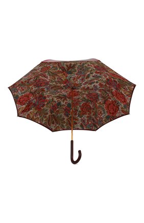 Женский зонт-трость PASOTTI OMBRELLI бордового цвета, арт. 189/RAS0 58112/19/PELLE | Фото 3 (Материал: Текстиль, Синтетический материал, Металл)
