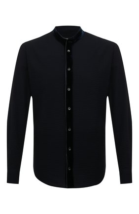Мужская хлопковая рубашка GIORGIO ARMANI синего цвета по цене 47500 руб., арт. 2WGCCZ17/TZ272 | Фото 1 Мужская хлопковая рубашка GIORGIO ARMANI синего цвета, арт. 2WGCCZ17/TZ272 | Фото 1 (Рукава: Длинные; Длина (для топов): Стандартные; Материал внешний: Хлопок)