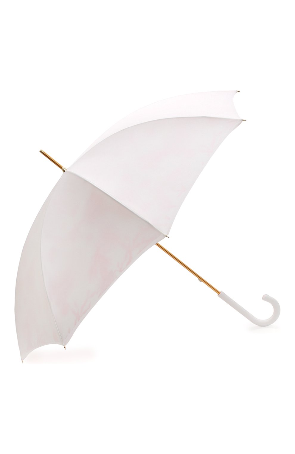 Женский зонт-трость PASOTTI OMBRELLI белого цвета, арт. 189/RAS0 9L476/1/PELLE | Фото 2 (Материал: Текстиль, Синтетический материал, Металл)