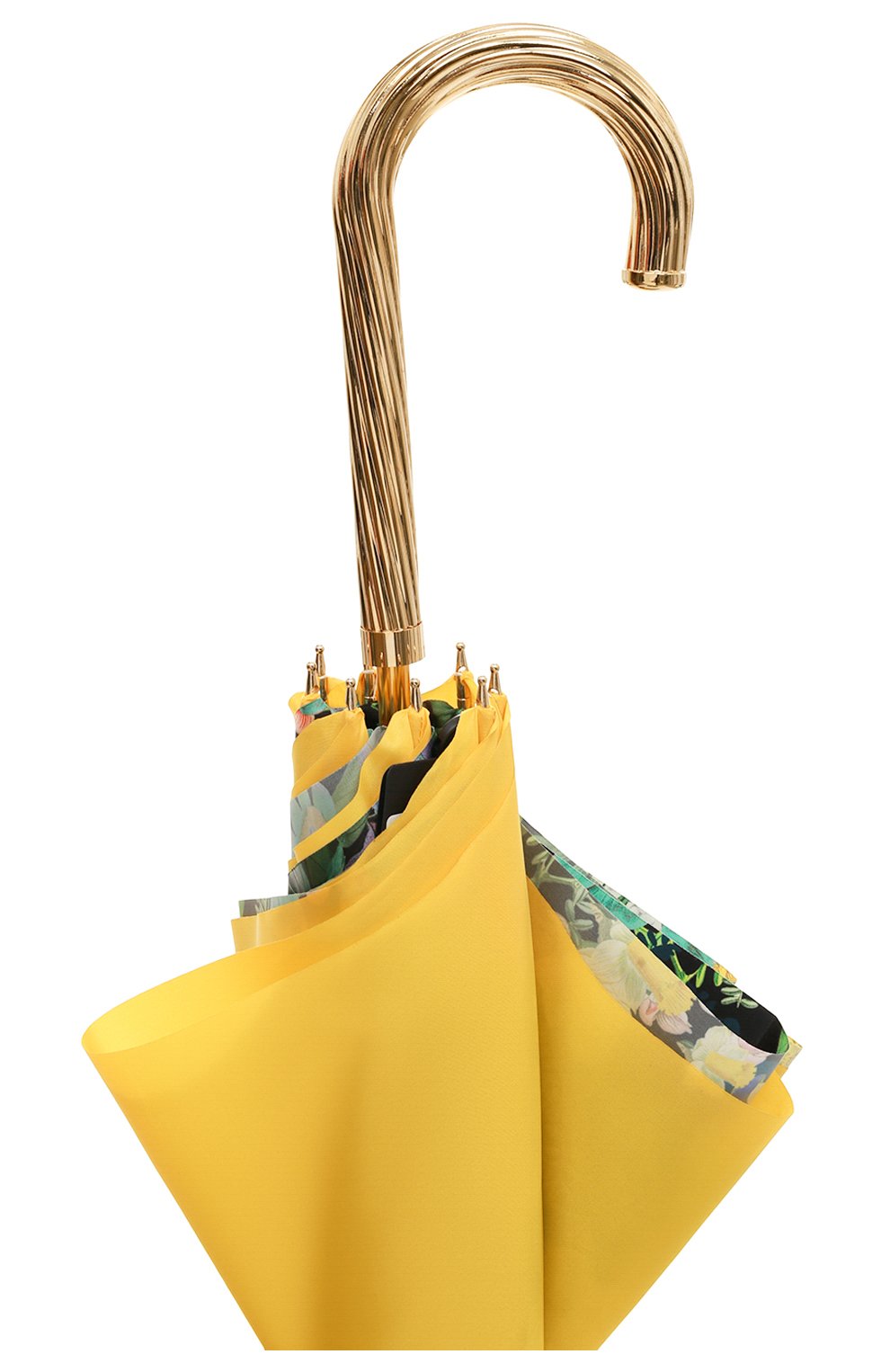 Женский зонт-трость PASOTTI OMBRELLI желтого цвета, арт. 189/RAS0 5L011/1/G2 | Фото 5 (Материал: Текстиль, Синтетический материал, Металл)