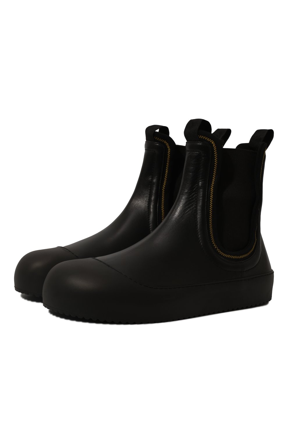 Мужские комбинированные сапоги VIC MATIE черного цвета, арт. 1B6084U_B30BB5T565 | Фото 1 (Материал внешний: Текстиль, Кожа; Материал внутренний: Натуральная кожа, Текстиль; Материал утеплителя: Без утеплителя; Мужское Кросс-КТ: Сапоги-обувь, Челси-обувь)