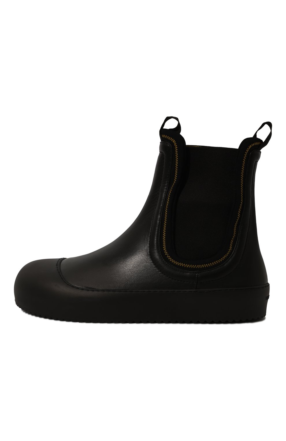 Мужские комбинированные сапоги VIC MATIE черного цвета, арт. 1B6084U_B30BB5T565 | Фото 4 (Материал внешний: Текстиль, Кожа; Материал внутренний: Натуральная кожа, Текстиль; Материал утеплителя: Без утеплителя; Мужское Кросс-КТ: Сапоги-обувь, Челси-обувь)