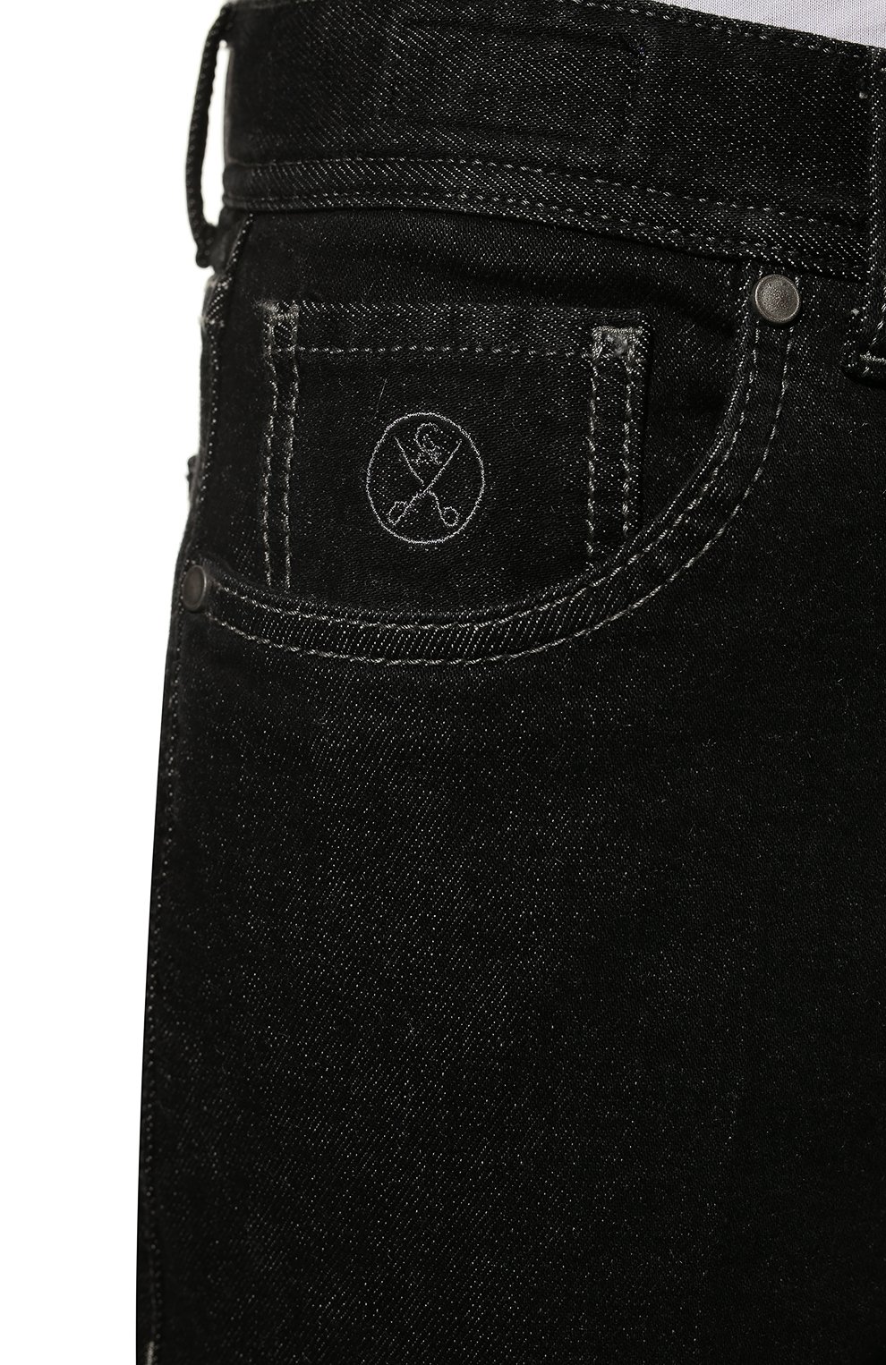 Мужские джинсы ANDREA CAMPAGNA темно-серого цвета, арт. AC402/T28.WK0D | Фото 5 (Силуэт М (брюки): Прямые; Кросс-КТ: Деним; Длина (брюки, джинсы): Стандартные; Материал внешний: Хлопок, Деним; Стили: Кэжуэл)