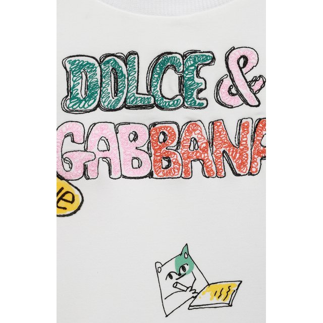 Хлопковое платье Dolce & Gabbana L5JD4M/G7E1B/2-6 Фото 3