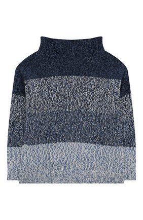 Детский шерстяной свитер DOLCE & GABBANA синего цвета, арт. L4KWC7/JBVQ8/2-6 | Фото 2 (Рукава: Длинные; Материал внешний: Шерсть; Мальчики Кросс-КТ: Свитер-одежда)