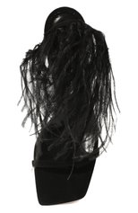 Женские замшевые босоножки SERGIO ROSSI черного цвета, арт. B00150-MFI591 | Фото 6 (Каблук высота: Высокий; Материал внутренний: Натуральная кожа; Каблук тип: Шпилька; Подошва: Плоская; Материал внешний: Замша)