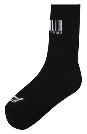 Мужские хлопковые носки VTMNTS черного цвета, арт. VL12KN550B/5711 | Фото 1 (Кросс-КТ: бельё; Материал внешний: Хлопок)