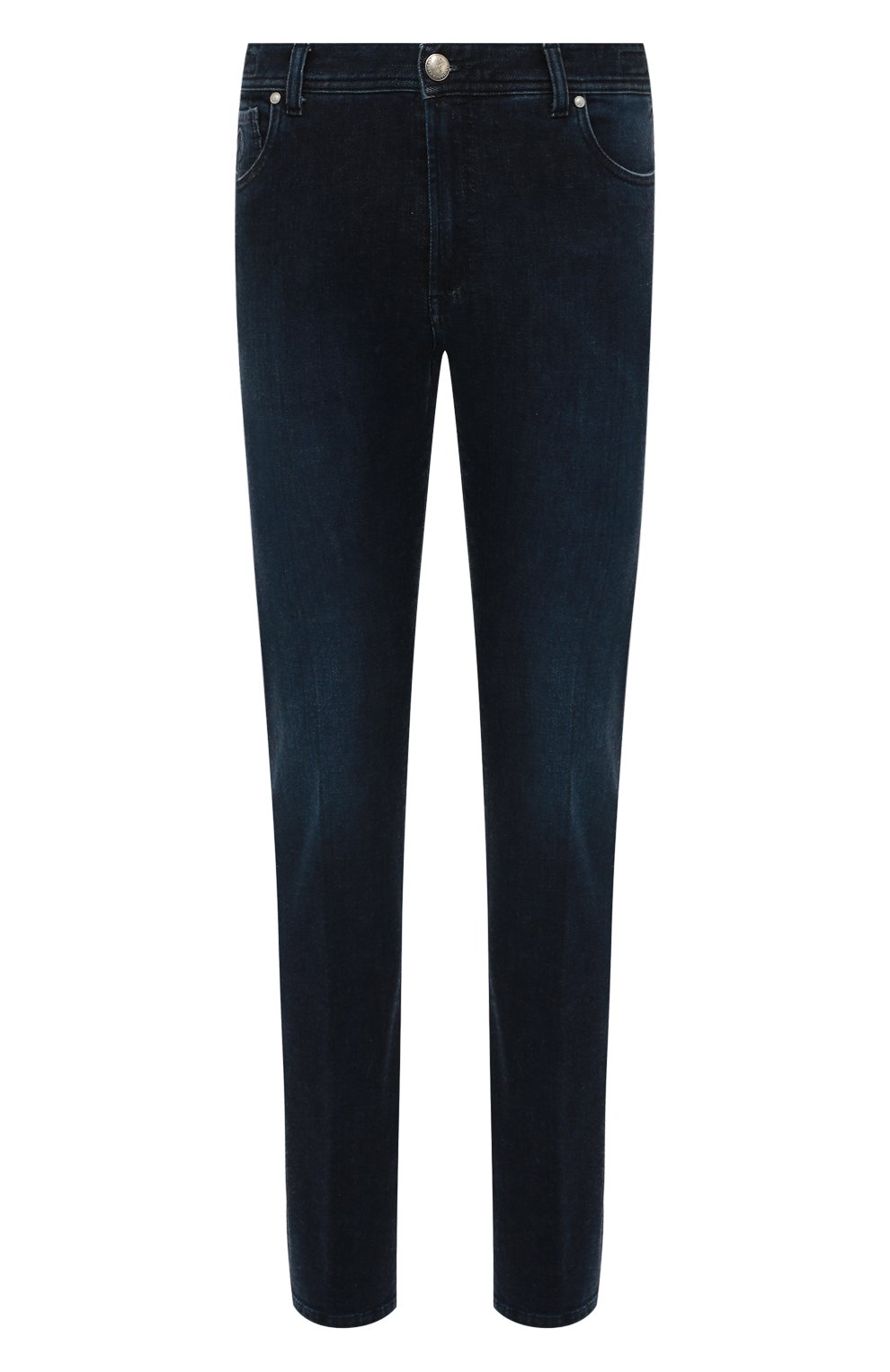 Мужские джинсы ANDREA CAMPAGNA темно-синего цвета, арт. AC501/T201.W549 | Фото 1 (Силуэт М (брюки): Прямые; Кросс-КТ: Деним; Длина (брюки, джинсы): Стандартные; Материал внешний: Хлопок, Деним; Стили: Кэжуэл)