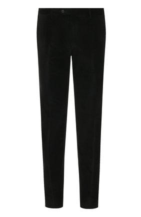 Мужские хлопковые брюки CORNELIANI черного цвета, арт. 904B01-2818502/02 | Фото 1 (Материал внешний: Хлопок; Длина (брюки, джинсы): Стандартные)