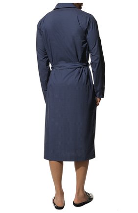 Мужской хлопковый халат ROBERTO RICETTI синего цвета, арт. VESTAGLIA R0BE LUNGA/R0CK 2317HW229930001/60-64 | Фото 4 (Big sizes: Big Sizes; Рукава: Длинные; Кросс-КТ: домашняя одежда; Материал внешний: Хлопок; Длина (верхняя одежда): Длинные)
