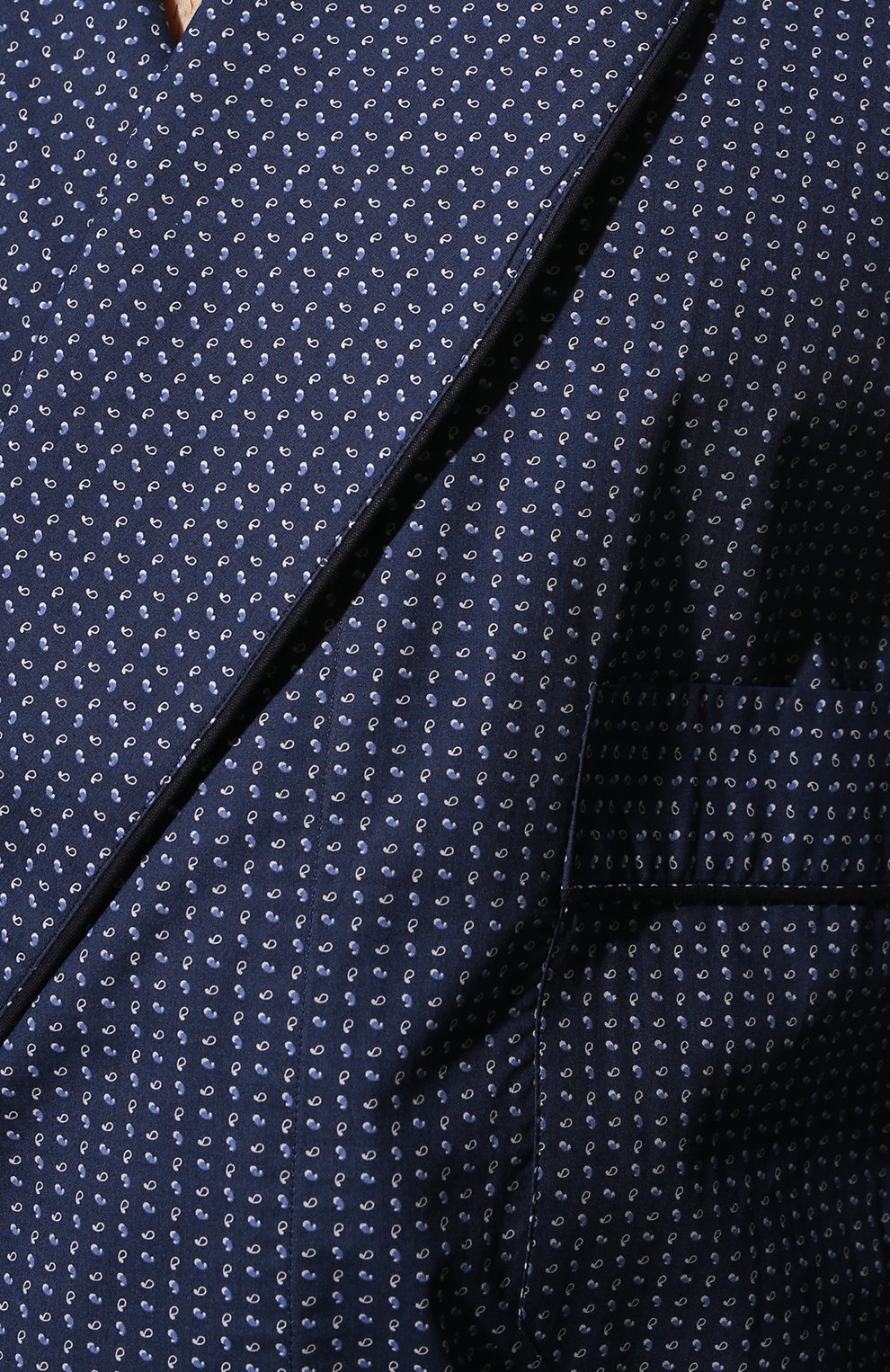 Мужской хлопковый халат ROBERTO RICETTI синего цвета, арт. VESTAGLIA R0BE LUNGA/R0CK 2317HW229930001/60-64 | Фото 5 (Big sizes: Big Sizes; Рукава: Длинные; Кросс-КТ: домашняя одежда; Материал внешний: Хлопок; Длина (верхняя одежда): Длинные)