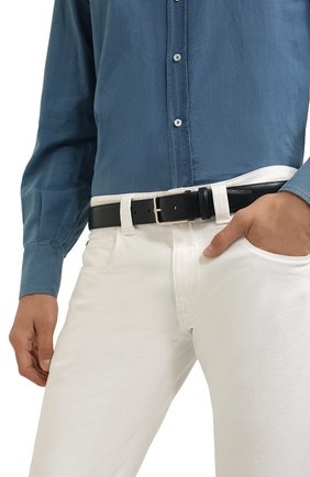 Мужской кожаный ремень CORNELIANI темно-синего цвета по цене 21050 руб., арт. 90V301-2820830/00 | Фото 2 Мужской кожаный ремень CORNELIANI темно-синего цвета, арт. 90V301-2820830/00 | Фото 2 (Материал: Натуральная кожа; Случай: Формальный)