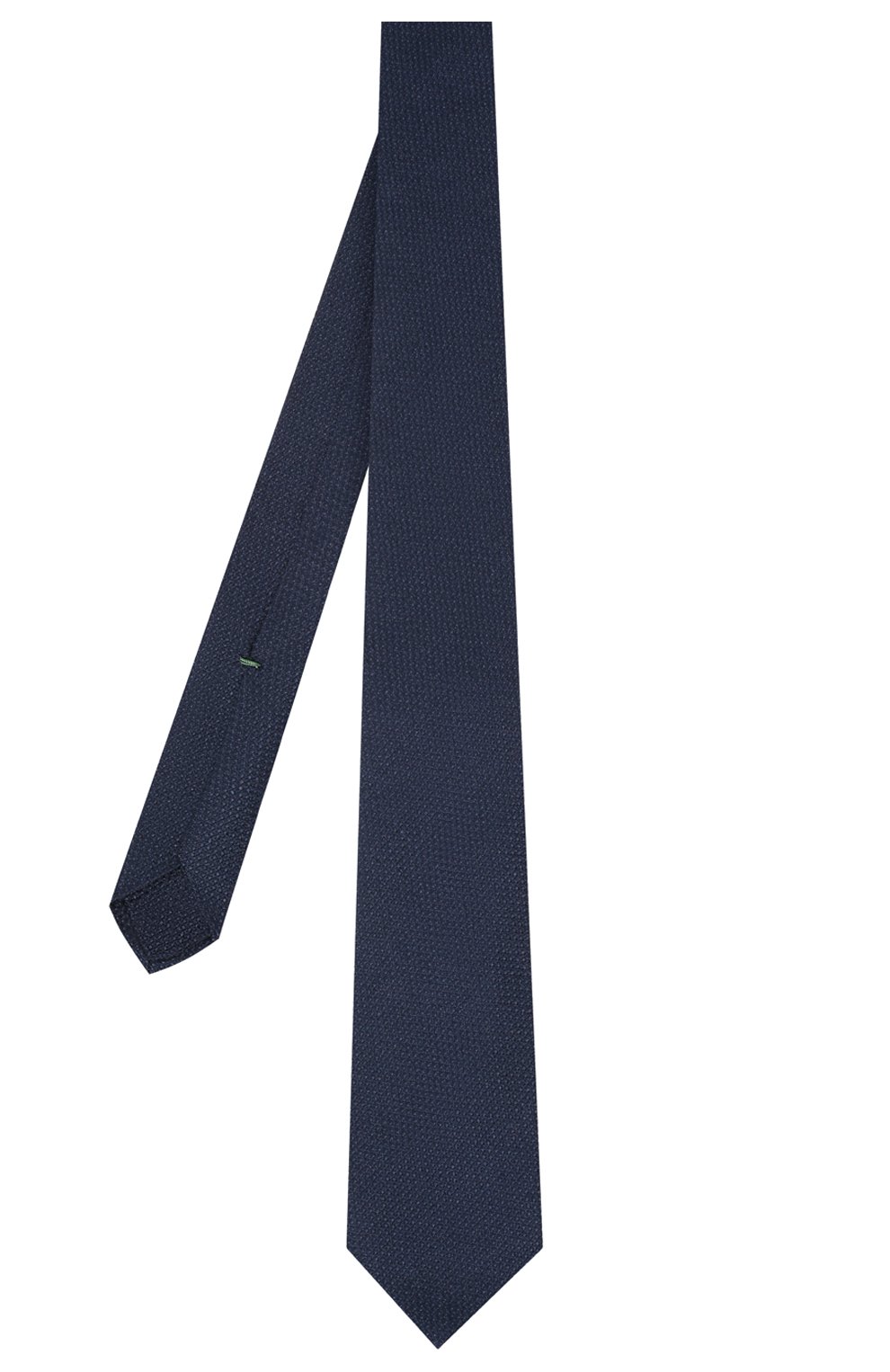 Мужской шелковый галстук LUIGI BORRELLI темно-синего цвета, арт. CR483137/LC | Фото 3 (Материал: Текстиль, Шелк; Принт: Без принта)