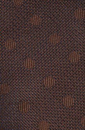 Мужской шелковый галстук LUIGI BORRELLI коричневого цвета, арт. CR453081/LC | Фото 4 (Принт: С принтом; Материал: Текстиль, Шелк)