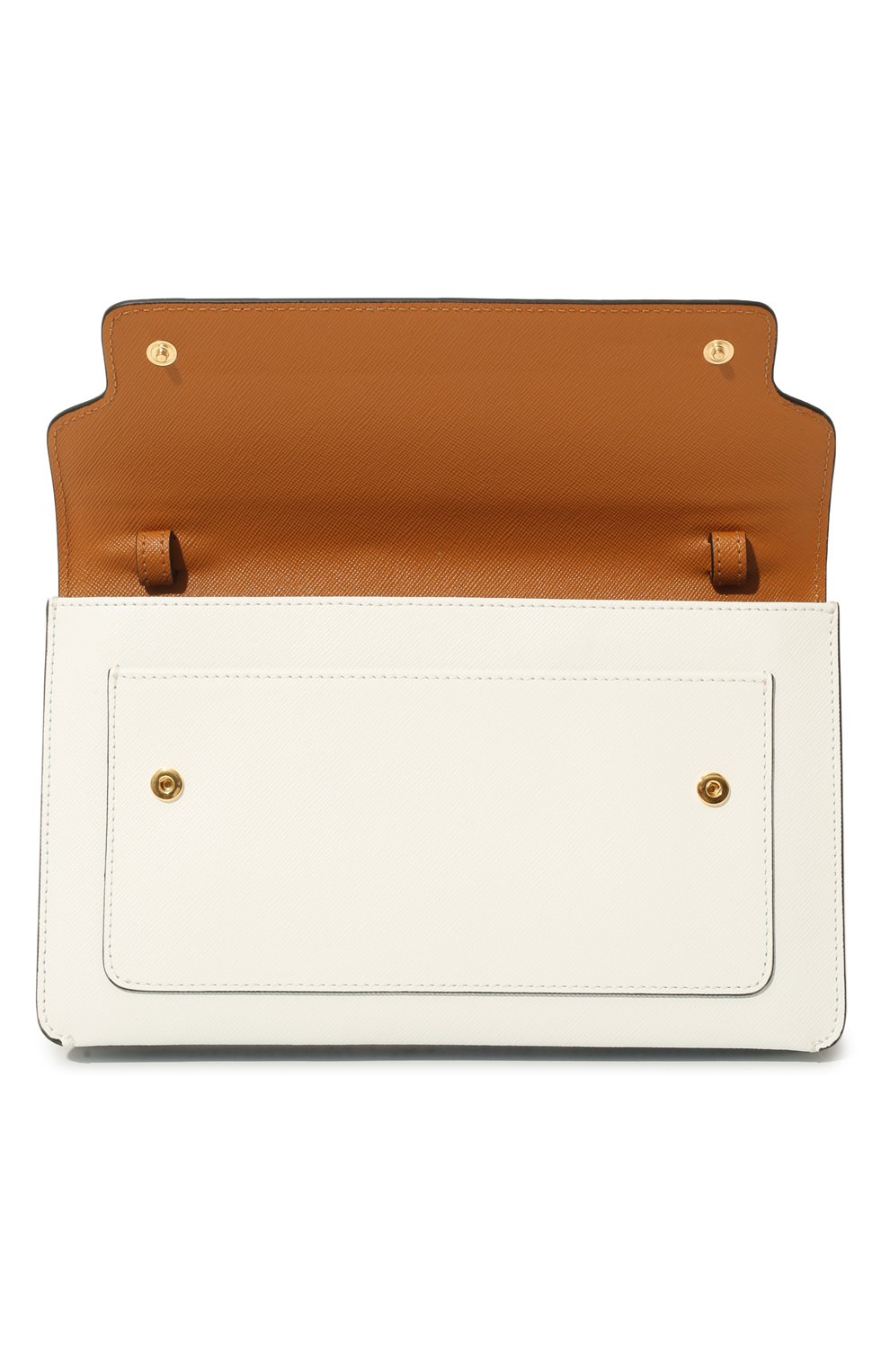 Женская сумка trunk MARNI коричневого цвета по цене 62000 руб., арт. PHM00022U2/LV520 | Фото 6 Женская сумка trunk MARNI коричневого цвета, арт. PHM00022U2/LV520 | Фото 6 (Сумки-технические: Сумки через плечо; Материал: Натуральная кожа; Ремень/цепочка: На ремешке; Размер: small)