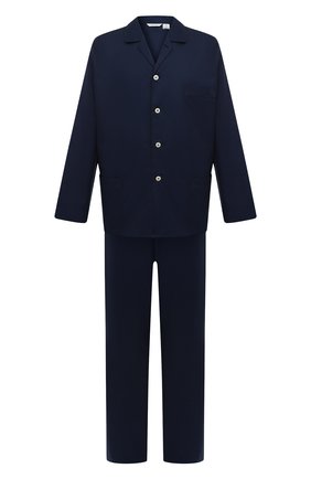 Мужская хлопковая пижама ROBERTO RICETTI синего цвета, арт. PIGIAMA VENEZIA LUNG0/CR962/60-64 | Фото 1 (Big sizes: Big Sizes; Рукава: Длинные; Длина (брюки, джинсы): Стандартные; Кросс-КТ: домашняя одежда; Длина (для топов): Стандартные; Материал внешний: Хлопок)