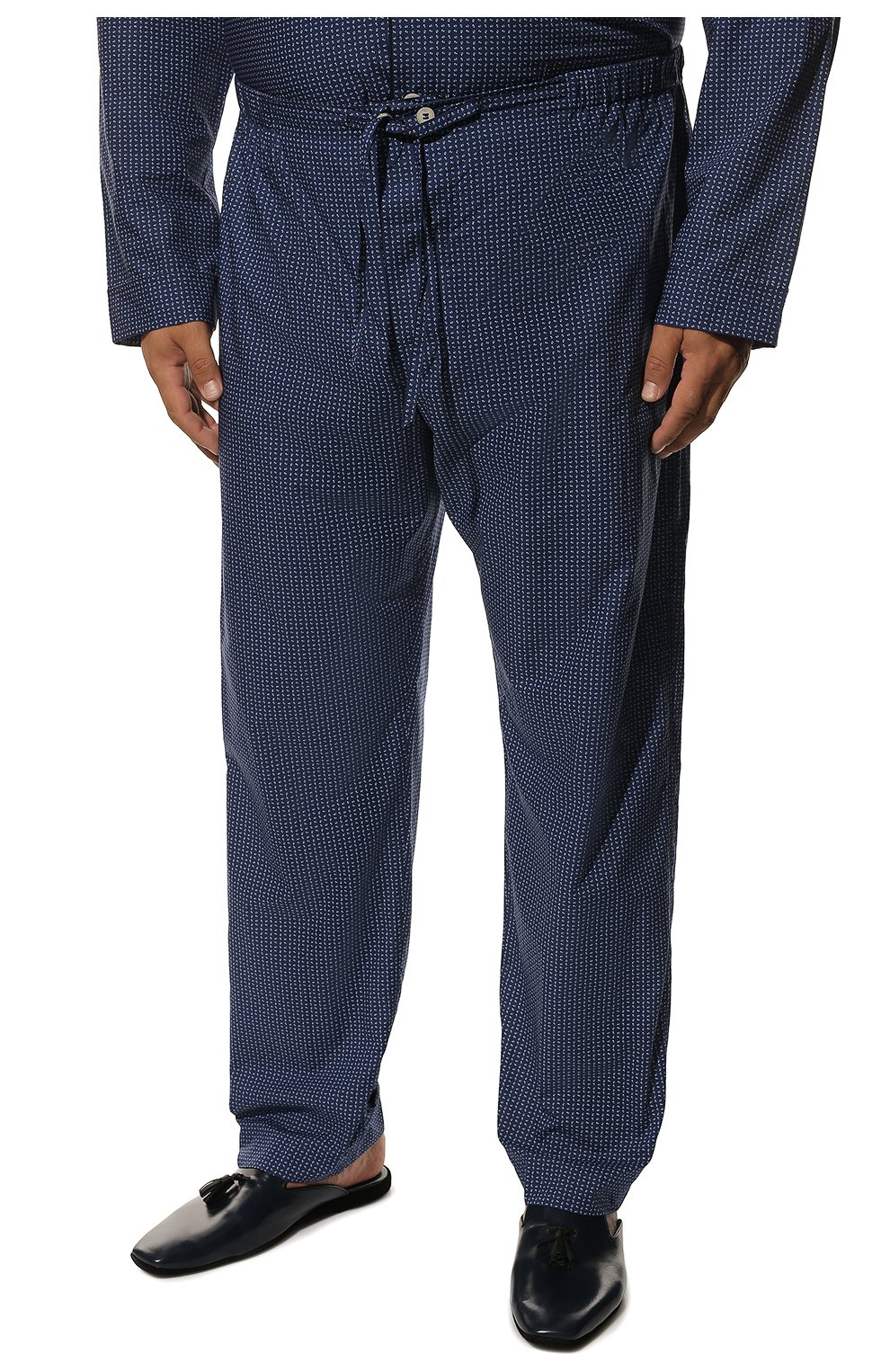 Мужская хлопковая пижама ROBERTO RICETTI синего цвета, арт. PIGIAMA VENEZIA LUNG0/R0CK 2317HW217740001/60-64 | Фото 5 (Big sizes: Big Sizes; Рукава: Длинные; Длина (брюки, джинсы): Стандартные; Кросс-КТ: домашняя одежда; Длина (для топов): Стандартные; Материал внешний: Хлопок)