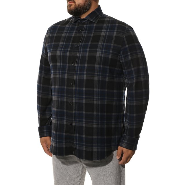 фото Хлопковая рубашка brunello cucinelli