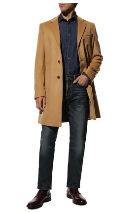 Мужские кожаные дерби MATTIA CAPEZZANI бордового цвета, арт. M2205/FL0RENCE | Фото 2 (Материал внешний: Кожа; Материал внутренний: Натуральная кожа; Стили: Классический)