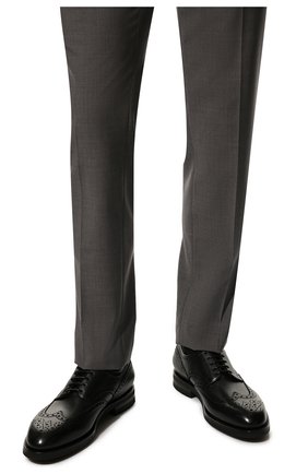 Мужские кожаные дерби colin SANTONI черного цвета, арт. MCCG15761PI2HSDSN01 | Фото 3 (Материал внешний: Кожа; Мужское Кросс-КТ: Броги-обувь; Материал внутренний: Натуральная кожа; Стили: Классический)