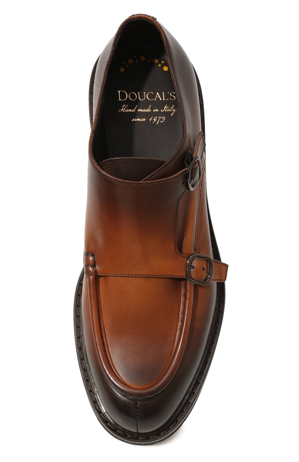 Мужские кожаные монки DOUCAL'S коричневого цвета, арт. DU2738PHILUF159TC22 | Фото 6 (Материал внешний: Кожа; Материал внутренний: Натуральная кожа; Стили: Классический)