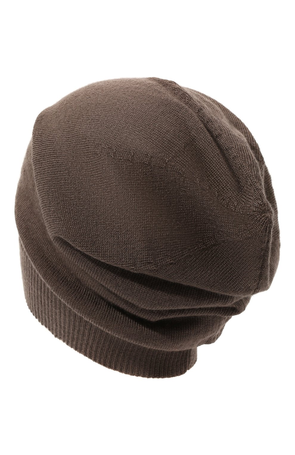 Мужская кашемировая шапка RICK OWENS коричневого цвета, арт. RU02B2493/WS | Фото 2 (Материал: Текстиль, Кашемир, Шерсть; Кросс-КТ: Трикотаж)