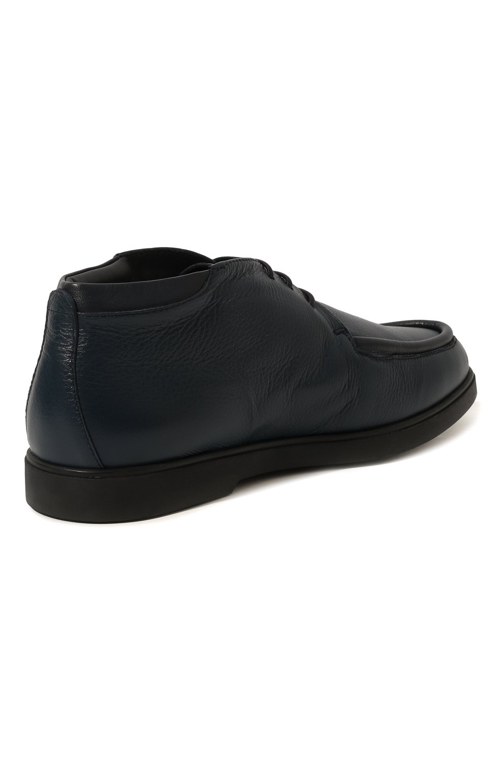 Мужские кожаные ботинки W.GIBBS темно-синего цвета, арт. 1078004/2520 | Фото 5 (Материал внешний: Кожа; Материал утеплителя: Натуральный мех; Мужское Кросс-КТ: Ботинки-обувь, зимние ботинки)