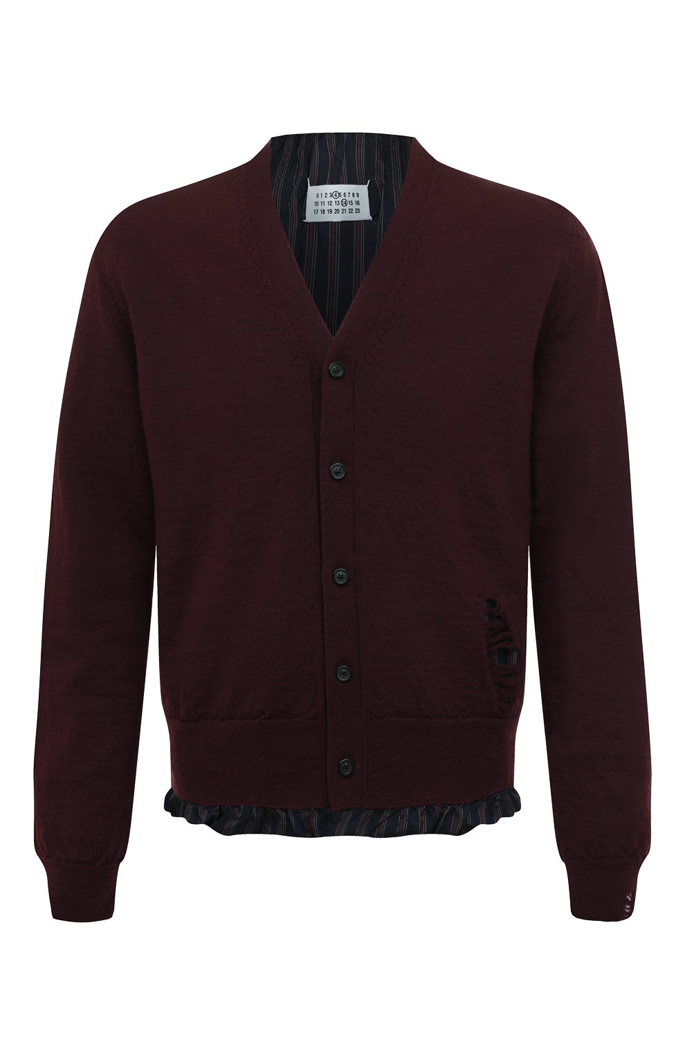 Мужской бордовый шерстяной кардиган MAISON MARGIELA купить в интернет ...