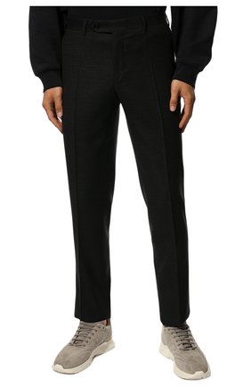 Мужские шерстяные брюки CANALI темно-серого цвета, арт. 71019/BF03994 | Фото 3 (Материал внешний: Шерсть; Длина (брюки, джинсы): Стандартные; Случай: Повседневный; Стили: Кэжуэл)