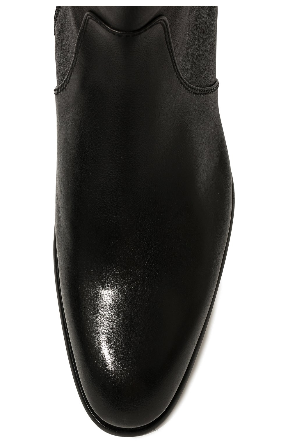 Мужские кожаные сапоги SANTONI черного цвета, арт. MCCG18273JG4BGMNN01 | Фото 6 (Материал внешний: Кожа; Материал внутренний: Натуральная кожа; Материал утеплителя: Без утеплителя; Мужское Кросс-КТ: Сапоги-обувь)