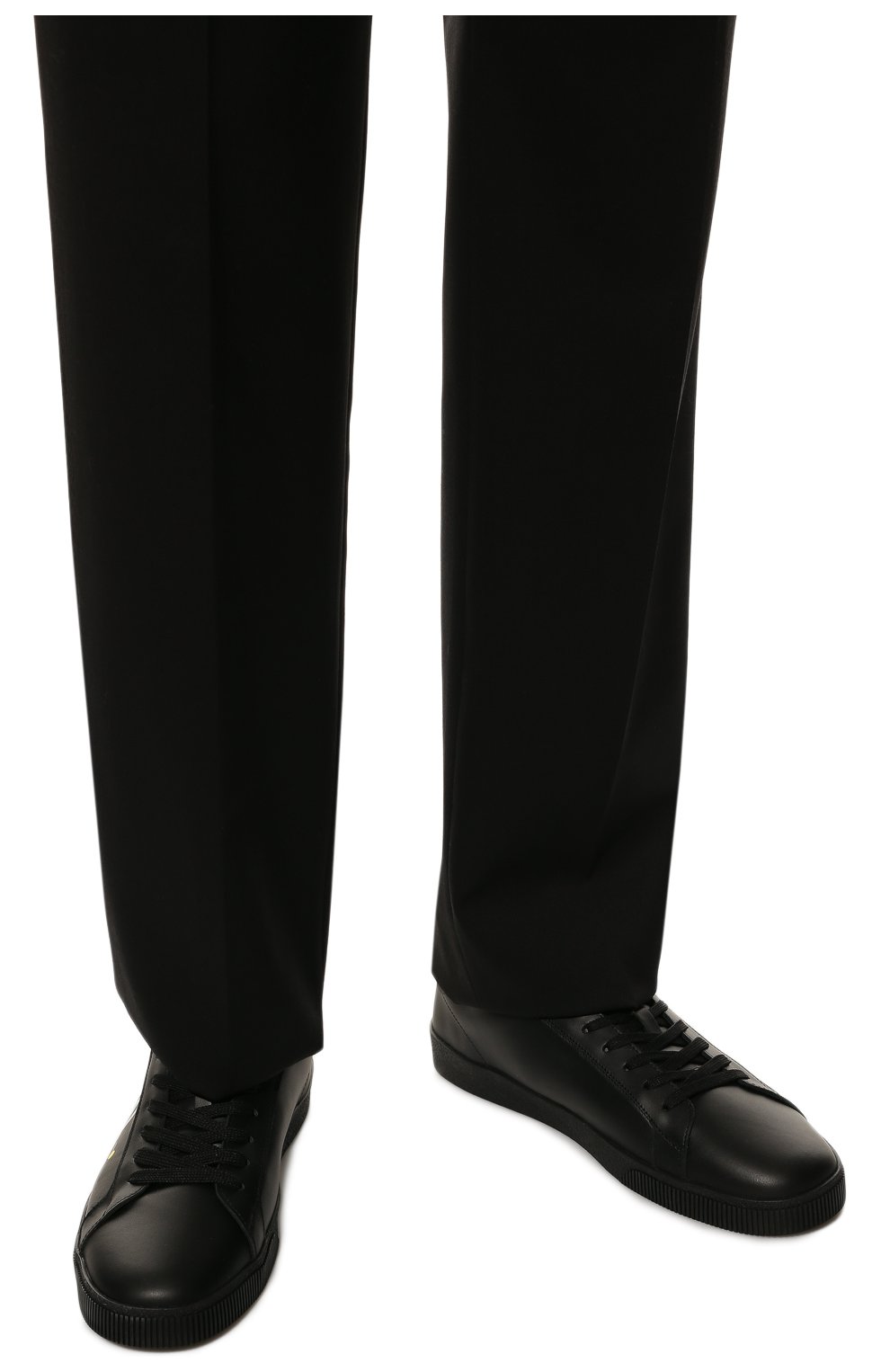 Мужские кожаные кеды cassetta icon DSQUARED2 черного цвета, арт. SNM0187 01505548 | Фото 3 (Материал внешний: Кожа; Материал внутренний: Натуральная кожа, Текстиль; Стили: Классический; Материал утеплителя: Без утеплителя)