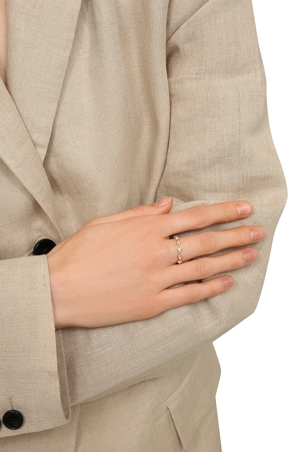 Женское кольцо с хрусталем SECRETS JEWELRY золотого цвета, арт. ККХП00016 | Фото 2 (Материал: Серебро)