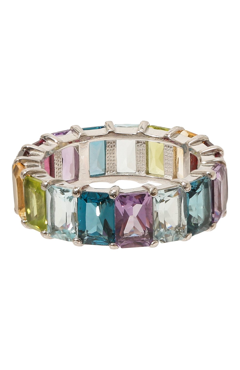 Женское кольцо-радуга из камней SECRETS JEWELRY разноцветного цвета, арт. КРОС00620 | Фото 1 (Материал: Серебро)