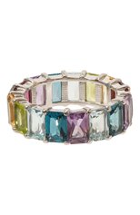 Женское кольцо-радуга из камней SECRETS JEWELRY разноцветного цвета, арт. КРОС00620 | Фото 1 (Материал: Серебро)